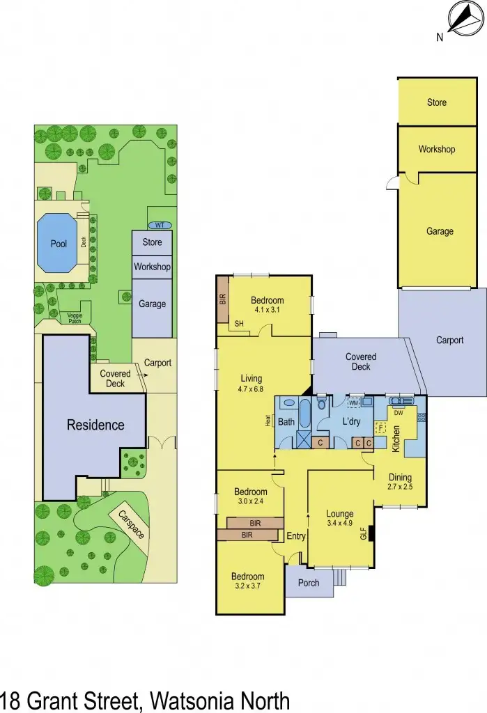 Floorplan of Homely house listing, 18 Grant Street, Watsonia North VIC 3087