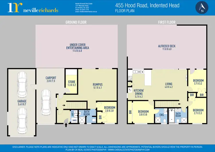 Floorplan of Homely house listing, 455 Hood Road, Indented Head VIC 3223