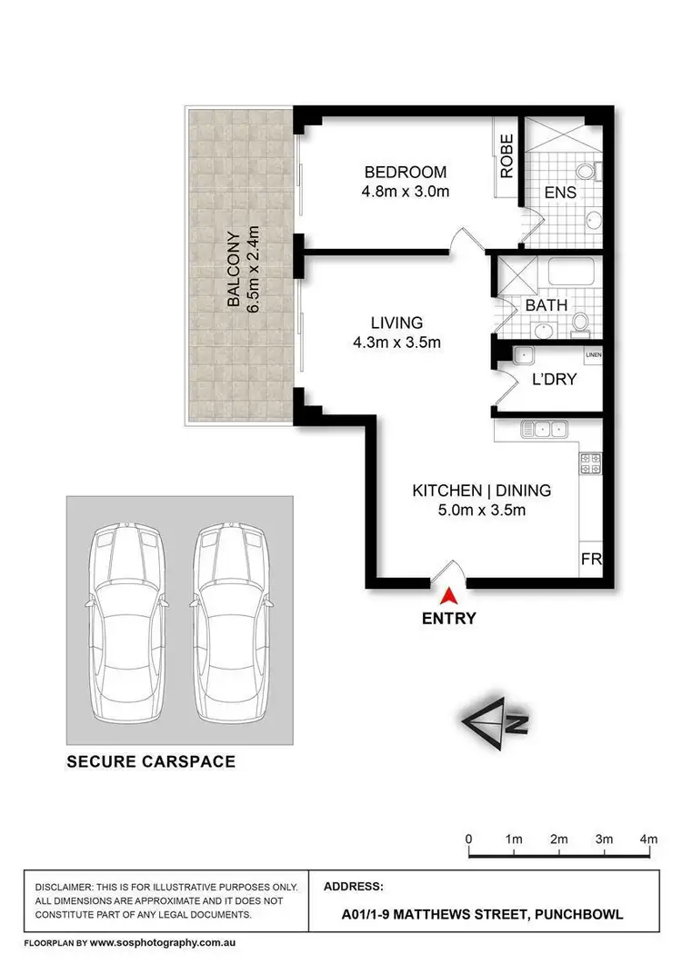 Floorplan of Homely unit listing, 1/20 Matthews Street, Punchbowl NSW 2196