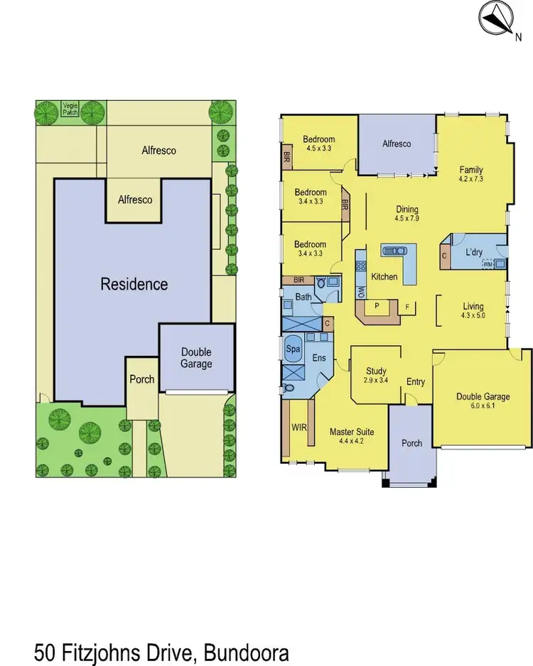 Floorplan of Homely house listing, 50 Fitzjohns Drive, Bundoora VIC 3083
