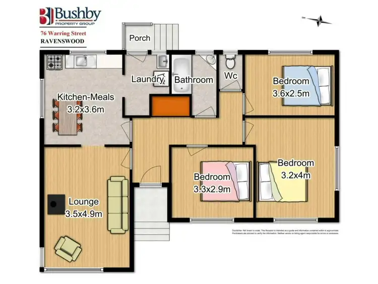 Floorplan of Homely house listing, 76 Warring Street, Ravenswood TAS 7250