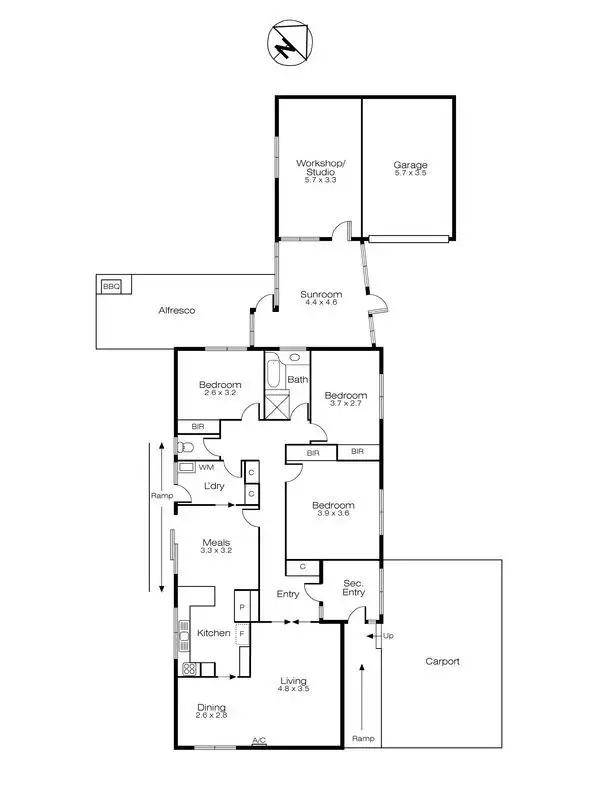 Floorplan of Homely house listing, 17 Molbray Street, Wendouree VIC 3355
