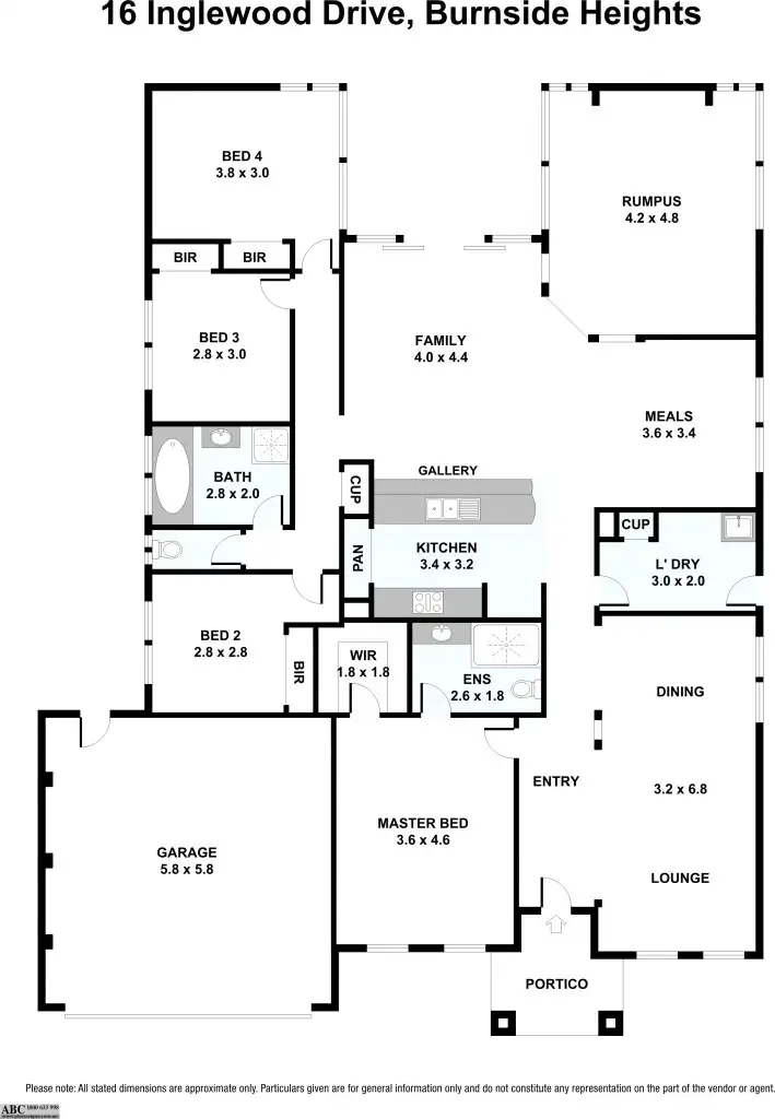 Floorplan of Homely house listing, 16 Inglewood Drive, Burnside Heights VIC 3023