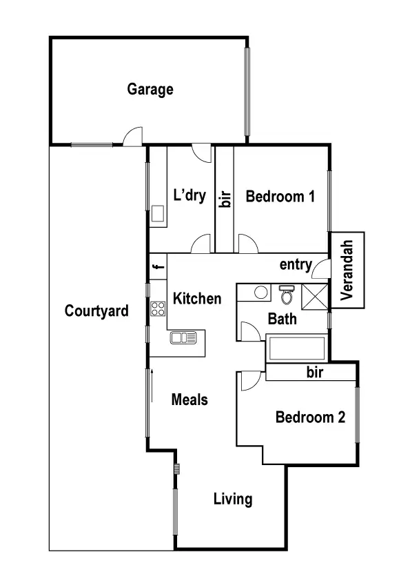 Floorplan of Homely unit listing, 2/21 Harbury Street, Reservoir VIC 3073