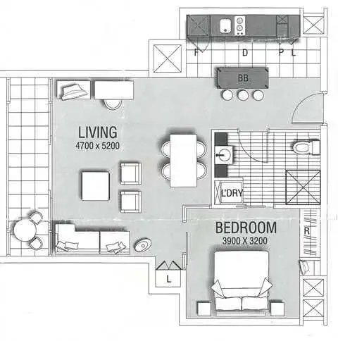 Floorplan of Homely apartment listing, 901/102 - 105 North Terrace, Adelaide SA 5000