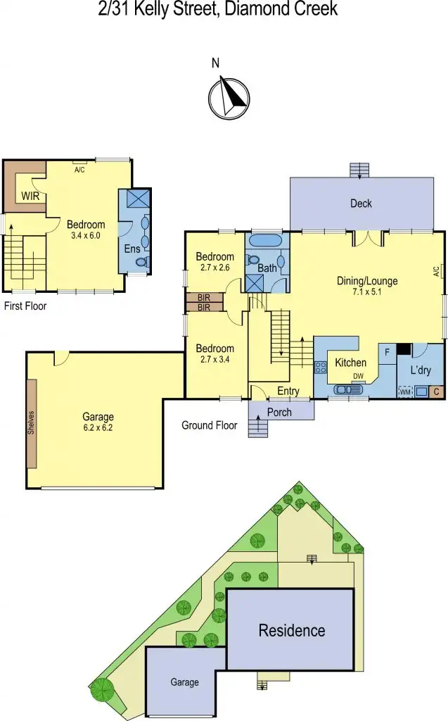 Floorplan of Homely townhouse listing, 2/31 Kelly Street, Diamond Creek VIC 3089