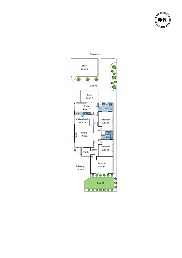 Floorplan of Homely house listing, 142 Queensville Street, Kingsville VIC 3012