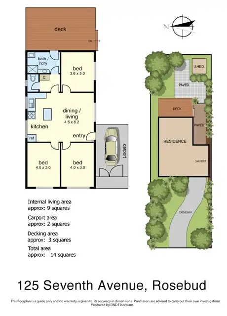 Floorplan of Homely house listing, 125 Seventh Avenue, Rosebud VIC 3939