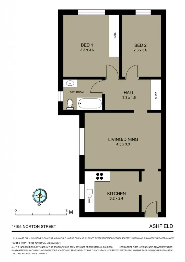 Floorplan of Homely apartment listing, 1/195 Norton Street, Ashfield NSW 2131