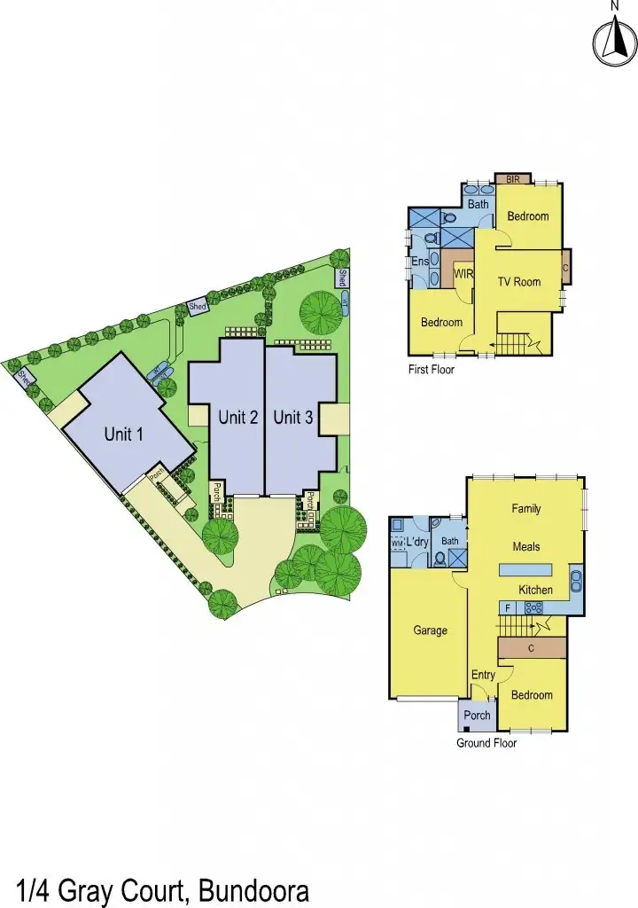 Floorplan of Homely house listing, 1/4 Gray Court, Bundoora VIC 3083