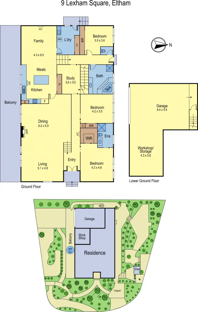 Floorplan of Homely house listing, 9 Lexham Square, Eltham VIC 3095