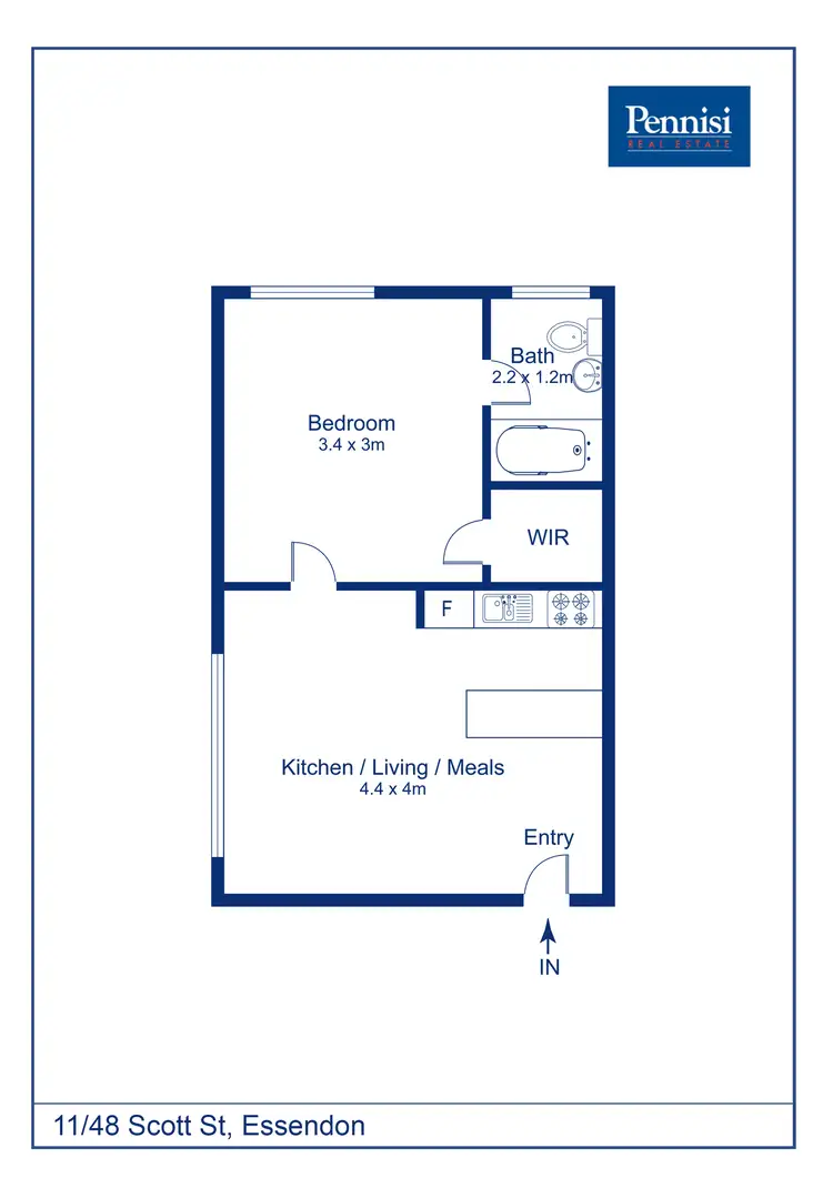 Floorplan of Homely unit listing, 11/48 Scott Street, Essendon VIC 3040