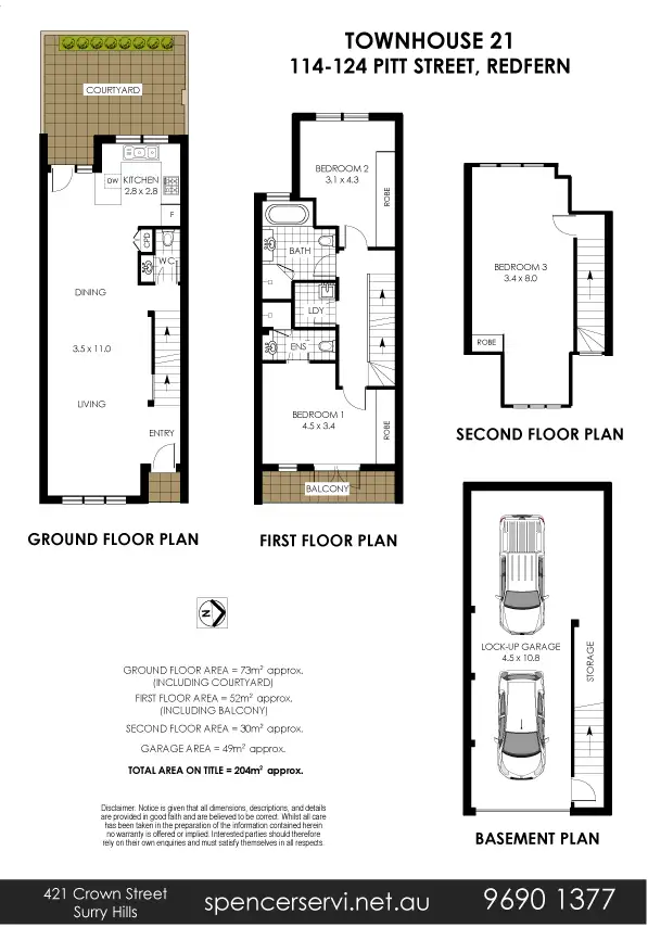 Floorplan of Homely townhouse listing, 21/114-124 Pitt Street, Redfern NSW 2016