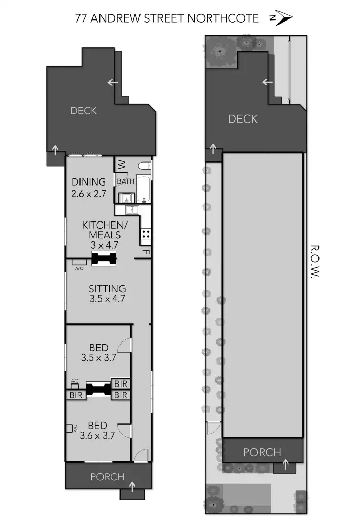 Floorplan of Homely house listing, 77 Andrew Street, Northcote VIC 3070