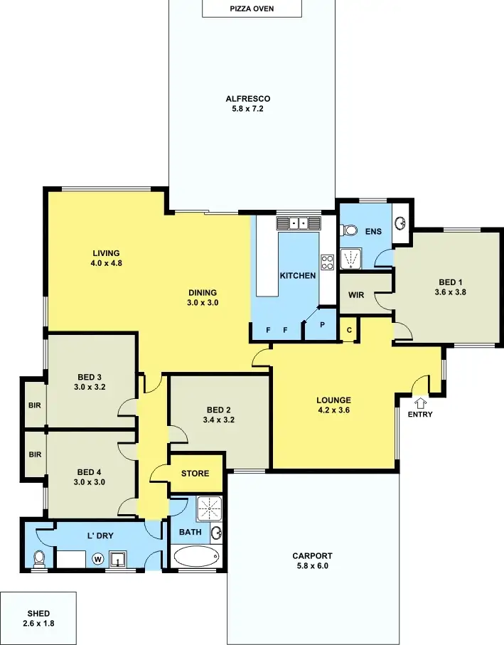Floorplan of Homely house listing, 16A Caple St, Willagee WA 6156