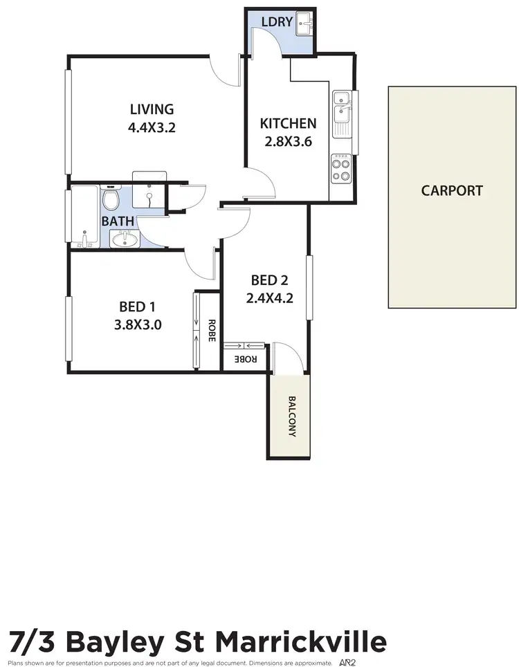 Floorplan of Homely apartment listing, 7/3 Bayley St, Dulwich Hill NSW 2203