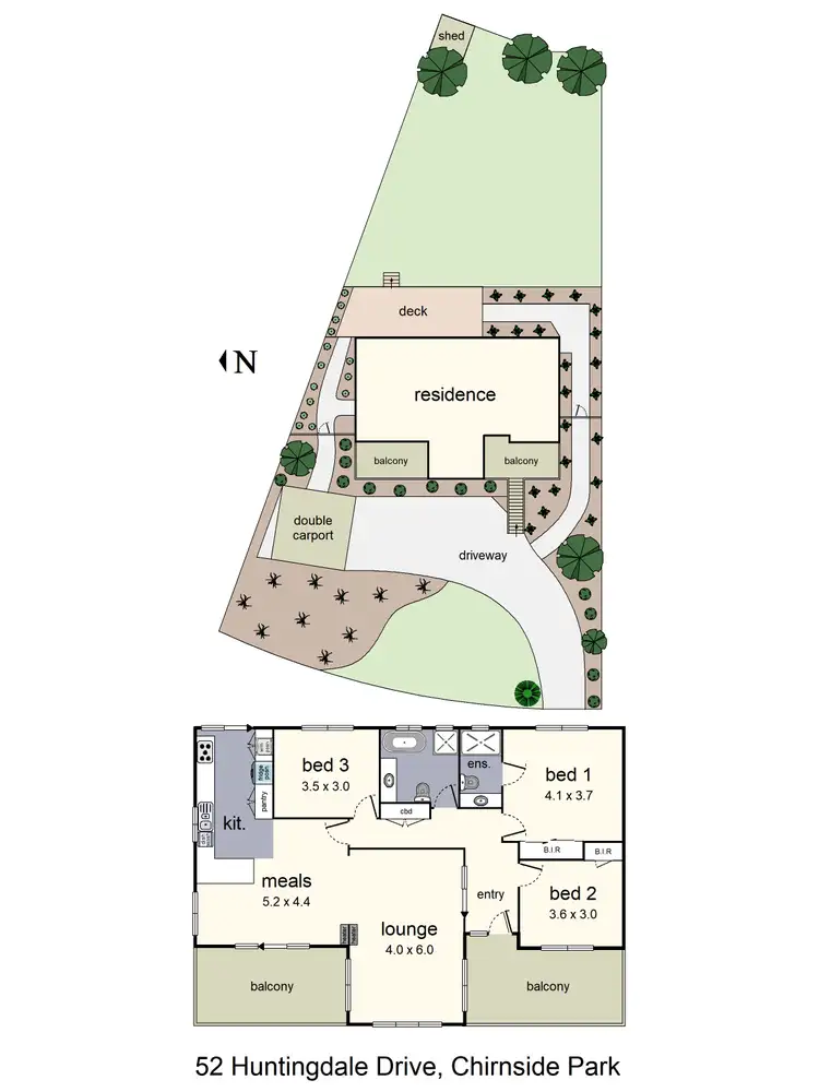 Floorplan of Homely house listing, 52 Huntingdale Drive, Chirnside Park VIC 3116