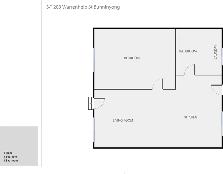 Floorplan of Homely unit listing, 3/1203 Warrenheip Street, Buninyong VIC 3357