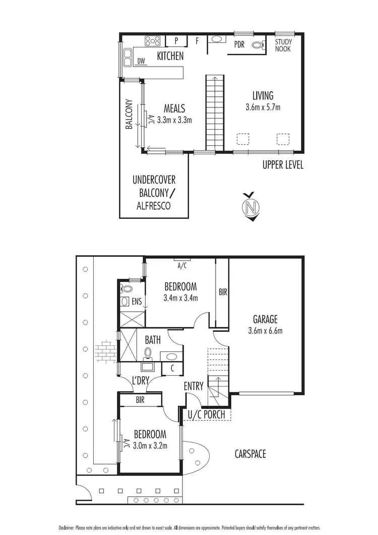 Floorplan of Homely townhouse listing, 2/5 Jepson Street, Yarraville VIC 3013