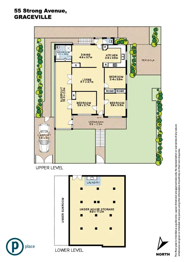 Floorplan of Homely house listing, 55 Strong Avenue, Graceville QLD 4075