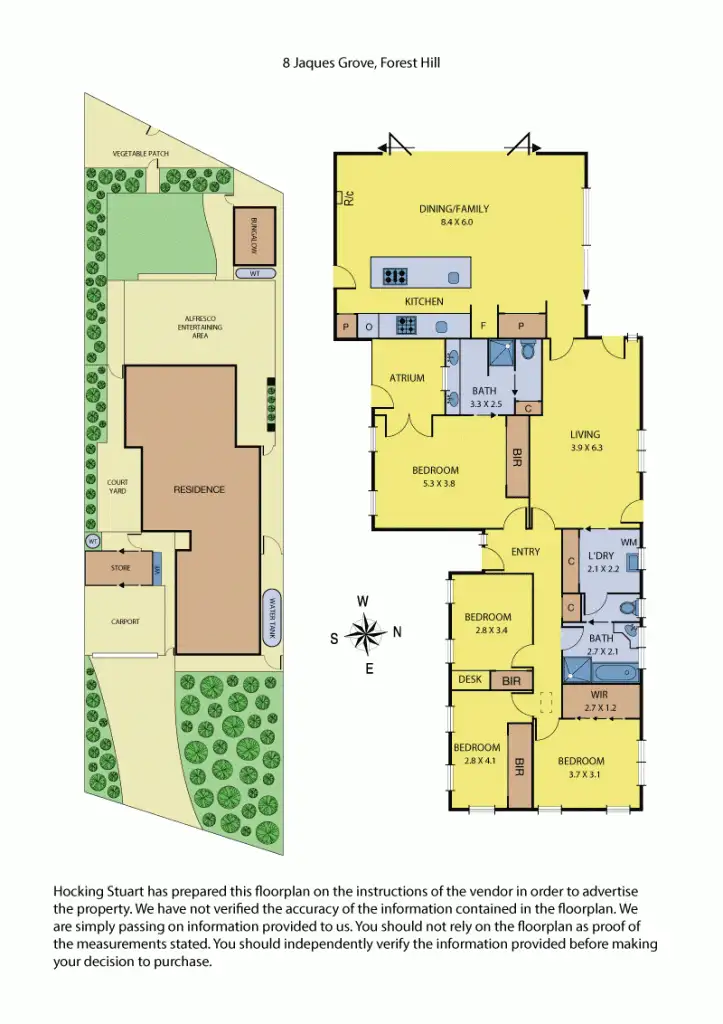 Floorplan of Homely house listing, 8 Jaques Grove, Forest Hill VIC 3131