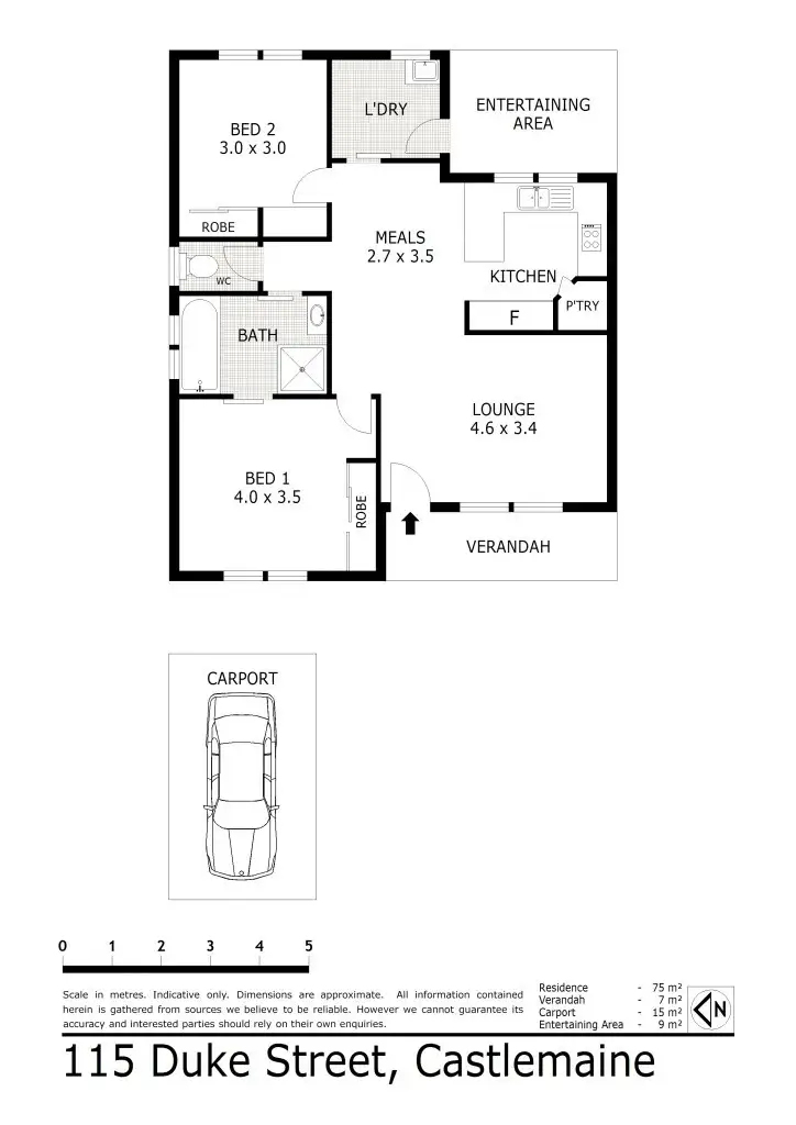 Floorplan of Homely house listing, 115 Duke Street, Castlemaine VIC 3450