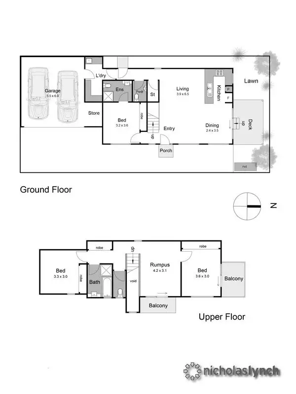 Floorplan of Homely townhouse listing, 3/34 McCulloch Street, Dromana VIC 3936