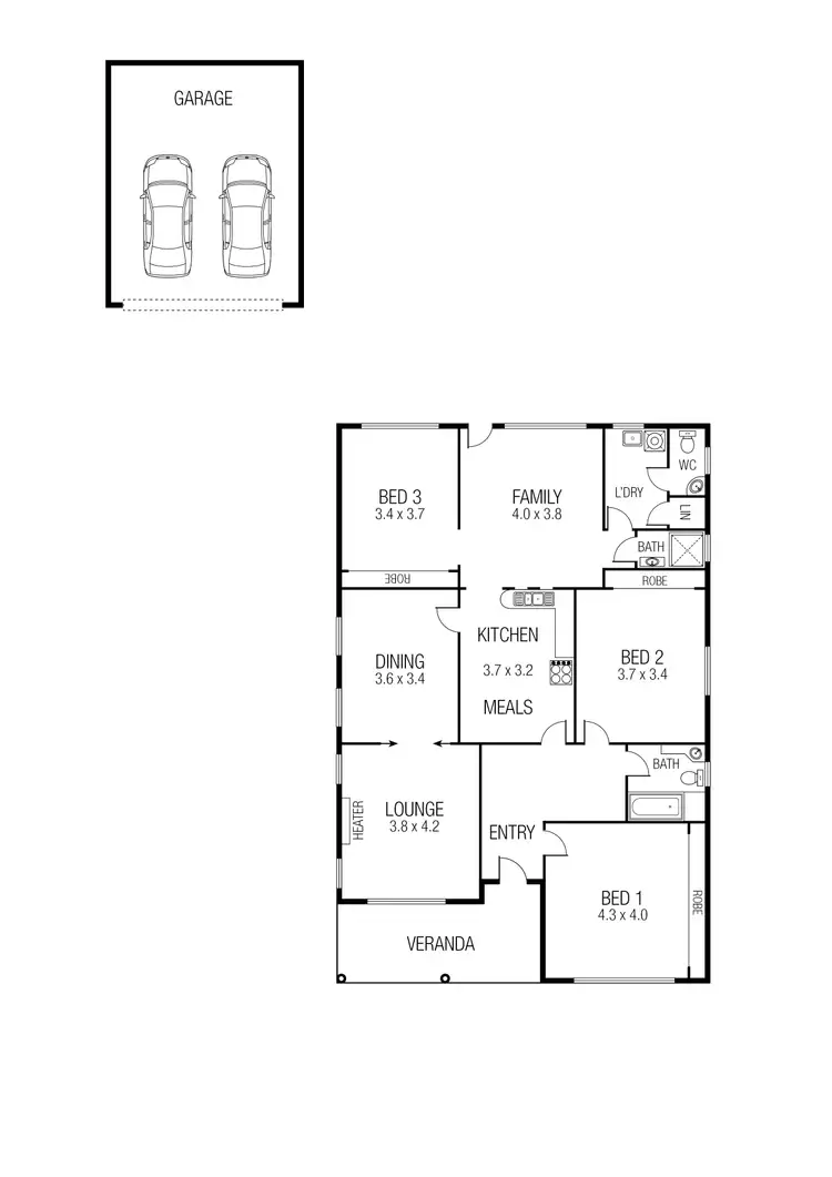 Floorplan of Homely house listing, 69 Powell Street, Reservoir VIC 3073