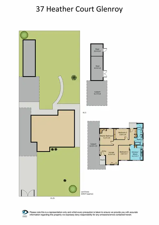 Floorplan of Homely house listing, 37 Heather Court, Glenroy VIC 3046