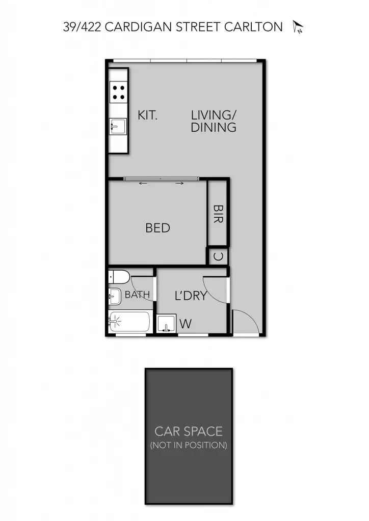 Floorplan of Homely apartment listing, 39/422 Cardigan Street, Carlton VIC 3053