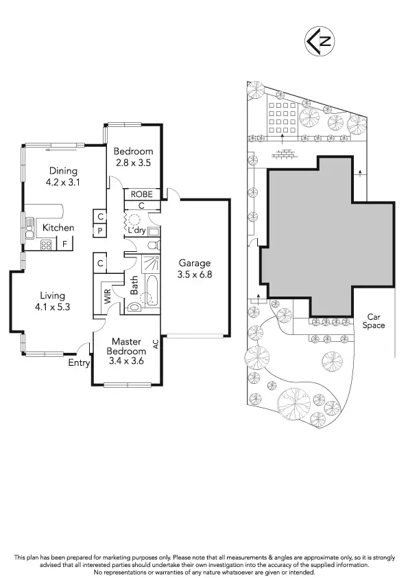Floorplan of Homely unit listing, 1/6 Chandor Court, Notting Hill VIC 3168