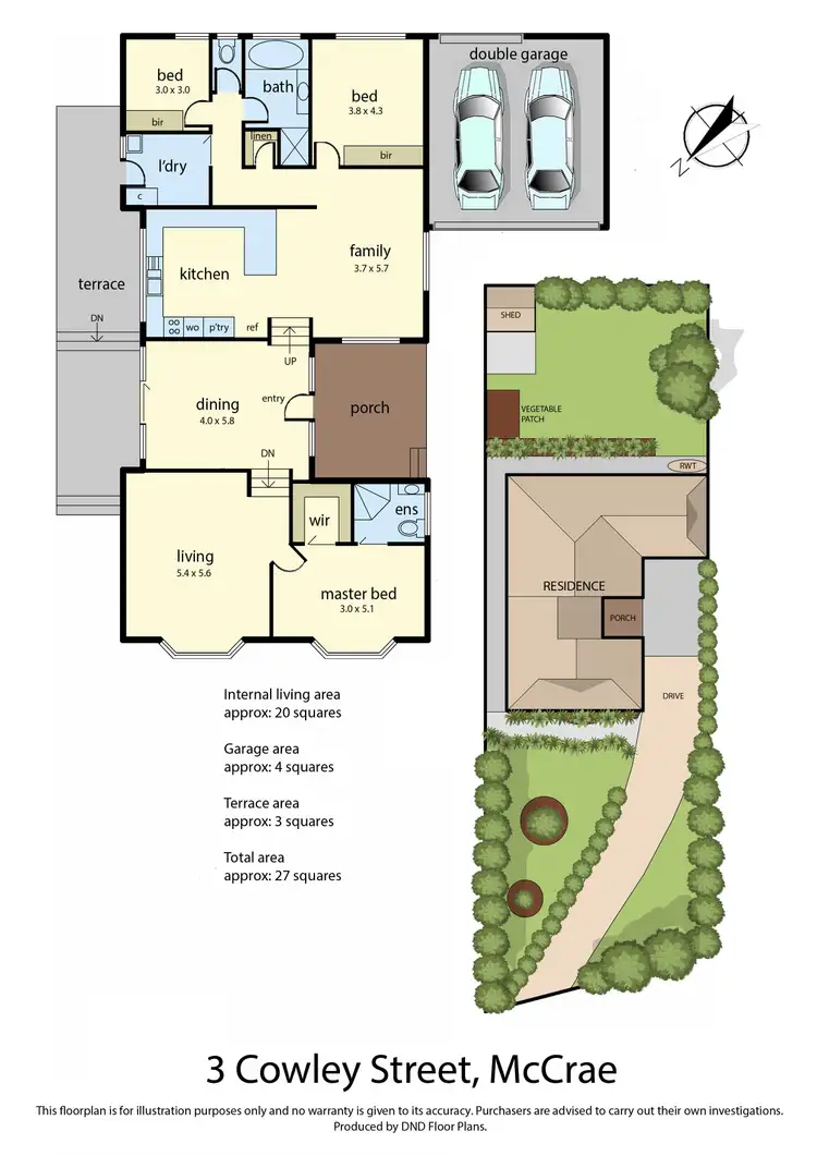 Floorplan of Homely house listing, 3 Cowley Street, Mccrae VIC 3938