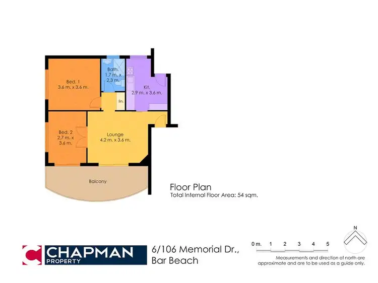 Floorplan of Homely unit listing, 6/106 Memorial Drive, Bar Beach NSW 2300