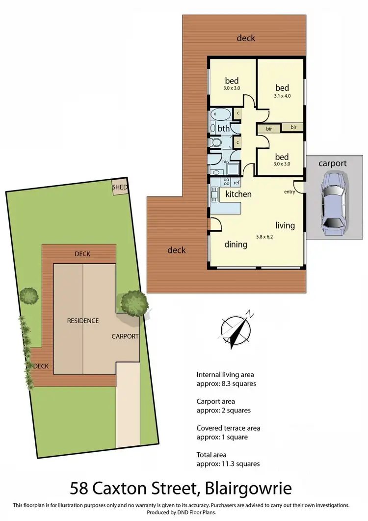 Floorplan of Homely house listing, 58 Caxton Street, Blairgowrie VIC 3942