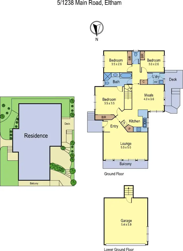 Floorplan of Homely unit listing, 5/1238 Main Road, Eltham VIC 3095