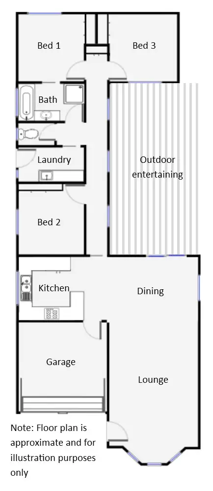 Floorplan of Homely townhouse listing, 26/8 Taylor Drive, Mildura VIC 3500