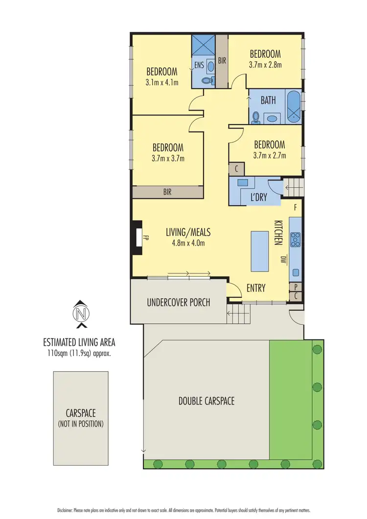 Floorplan of Homely unit listing, 1/80 Argyle Street, Fawkner VIC 3060