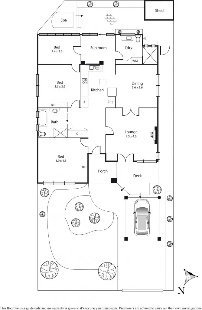 Floorplan of Homely house listing, 1/6 Field Avenue, Edithvale VIC 3196