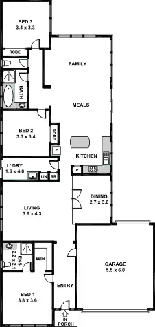 Floorplan of Homely house listing, 6 Innes Place, Caroline Springs VIC 3023