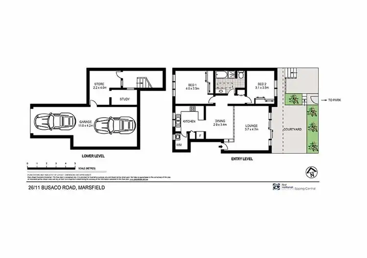Floorplan of Homely townhouse listing, 26/11 Busaco Road, Marsfield NSW 2122