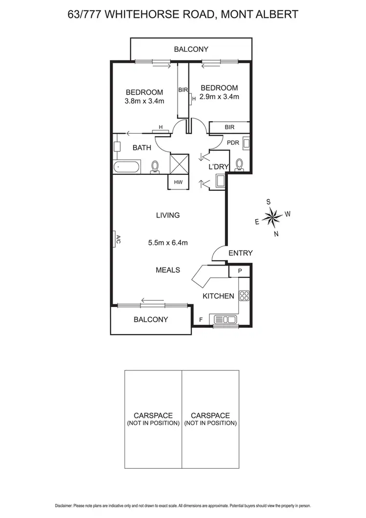 Floorplan of Homely townhouse listing, 63/777 Whitehorse Road, Mont Albert VIC 3127