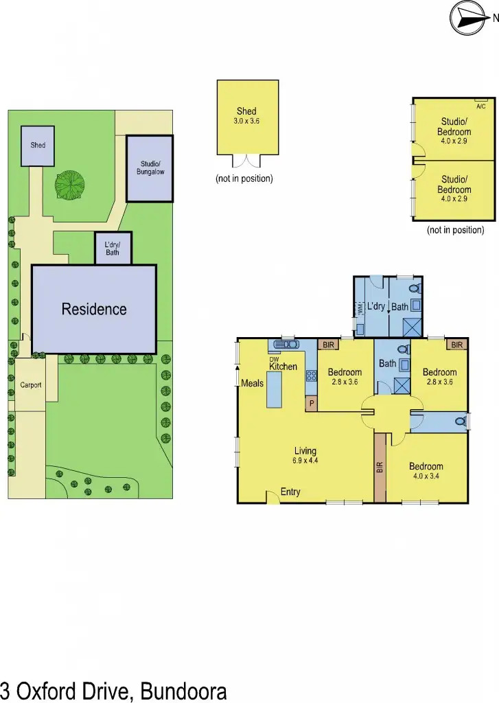 Floorplan of Homely house listing, 3 Oxford Drive, Bundoora VIC 3083