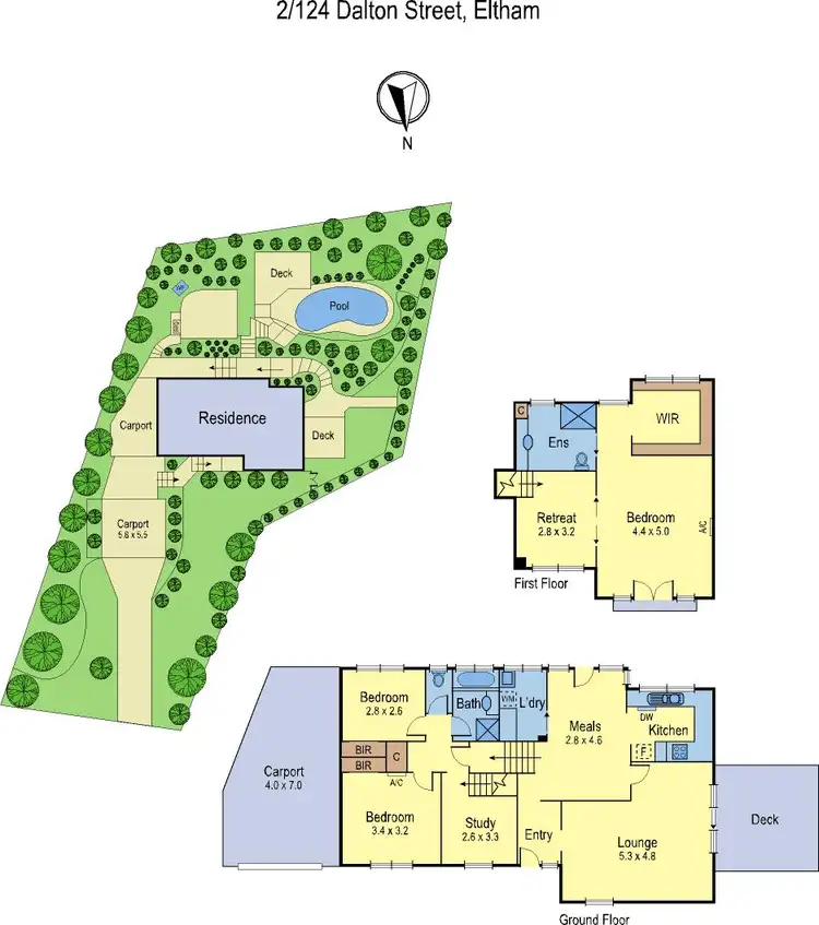 Floorplan of Homely house listing, 124 Dalton Street, Eltham VIC 3095