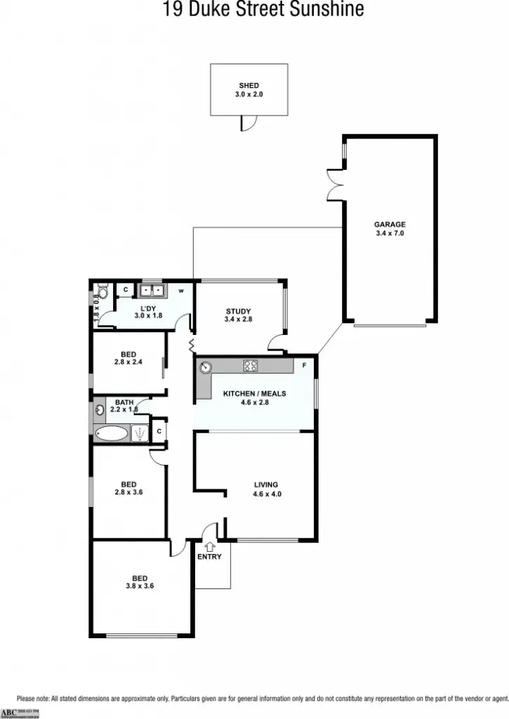 Floorplan of Homely house listing, 19 Duke Street, Sunshine VIC 3020
