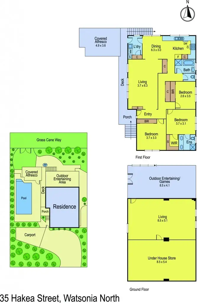 Floorplan of Homely house listing, 35 Hakea Street, Watsonia North VIC 3087