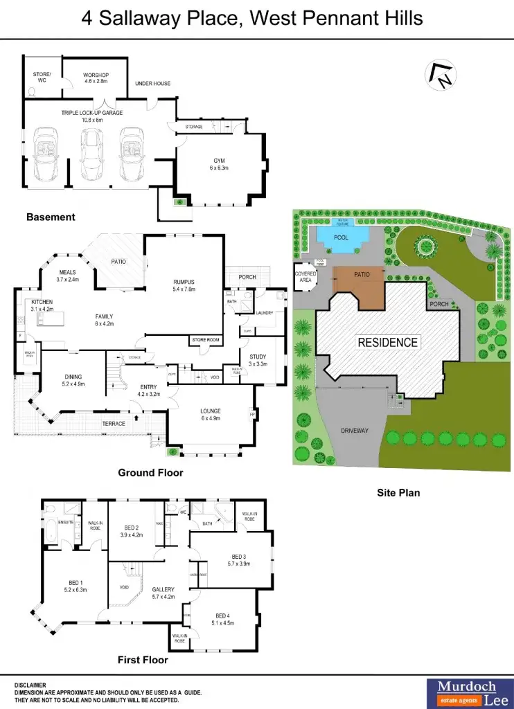 Floorplan of Homely house listing, 4 Sallaway Place, West Pennant Hills NSW 2125
