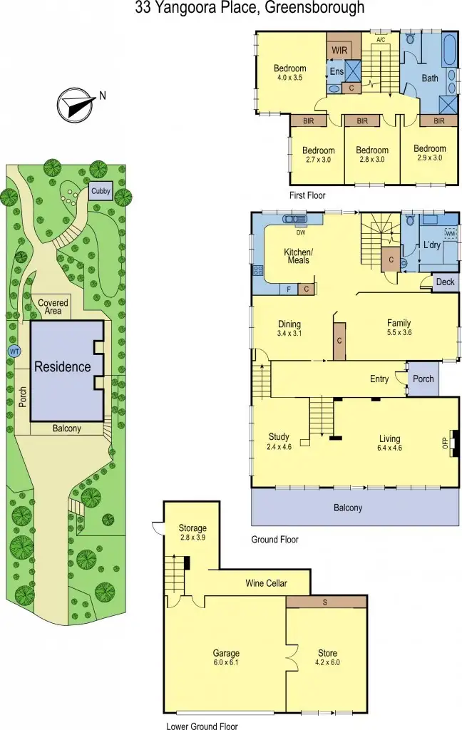 Floorplan of Homely house listing, 33 Yangoora Place, Greensborough VIC 3088