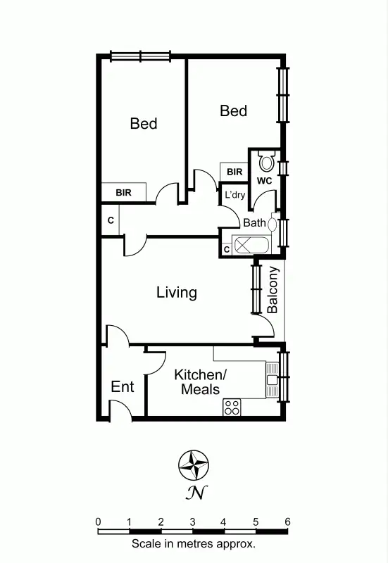 Floorplan of Homely apartment listing, 4/8 Rosstown Road, Carnegie VIC 3163