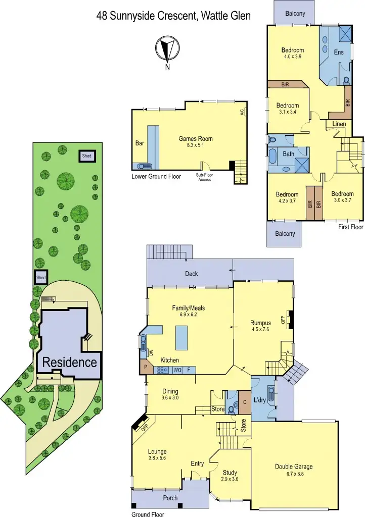 Floorplan of Homely house listing, 48 Sunnyside Crescent, Wattle Glen VIC 3096