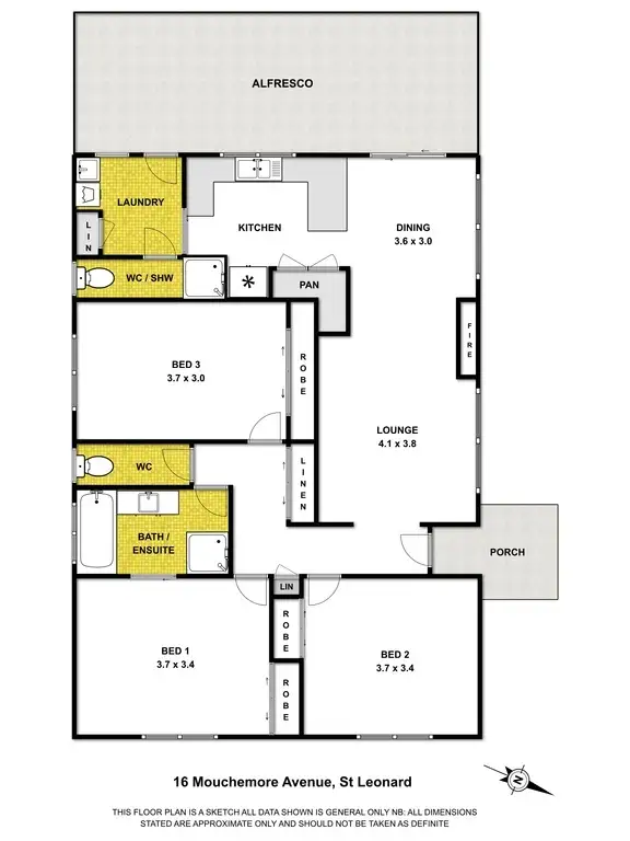 Floorplan of Homely house listing, 16 Mouchemore Avenue, St Leonards VIC 3223